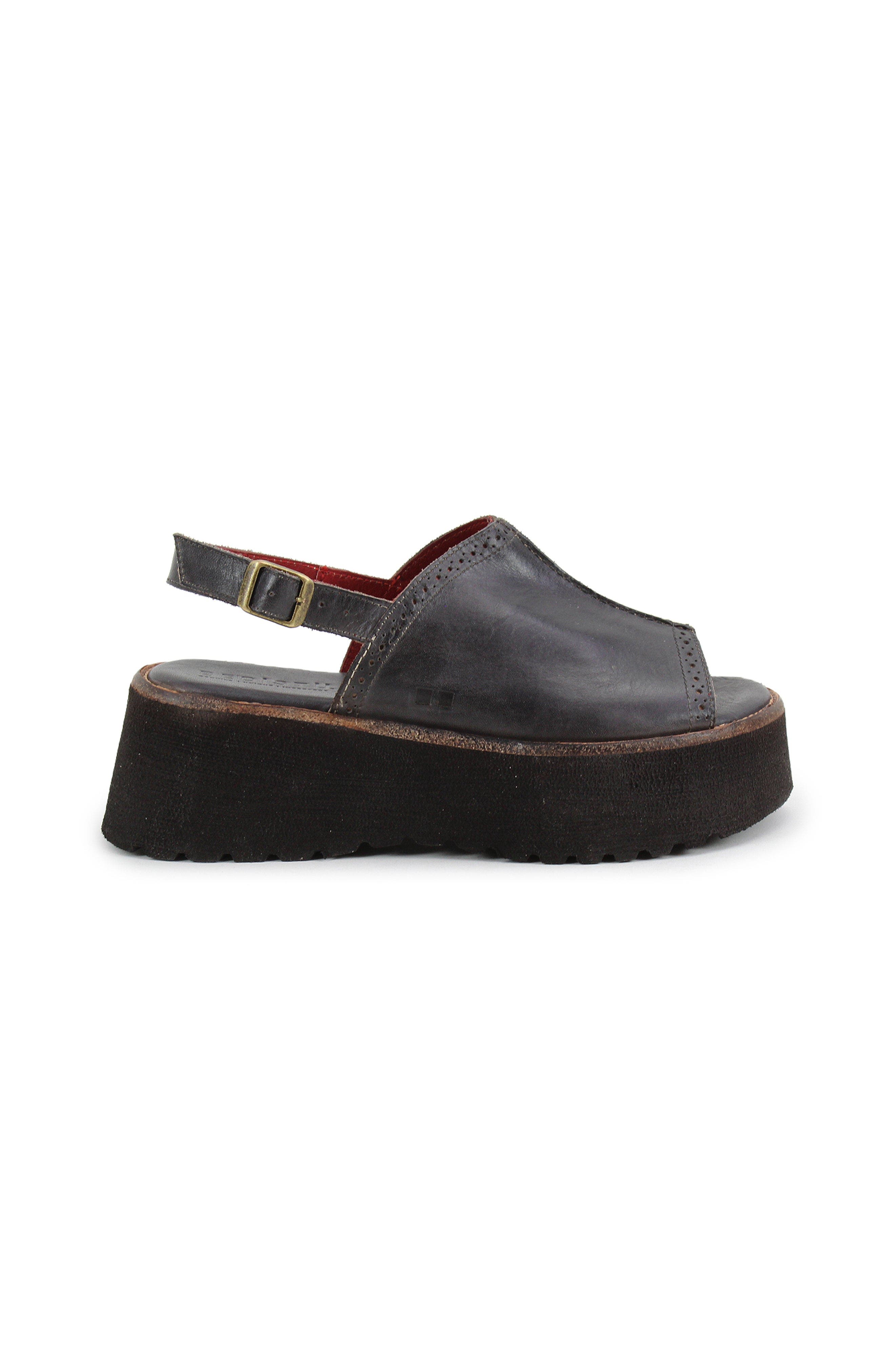 Bed Stu Library Platform Sandal, Alternate, color, Black Rustic