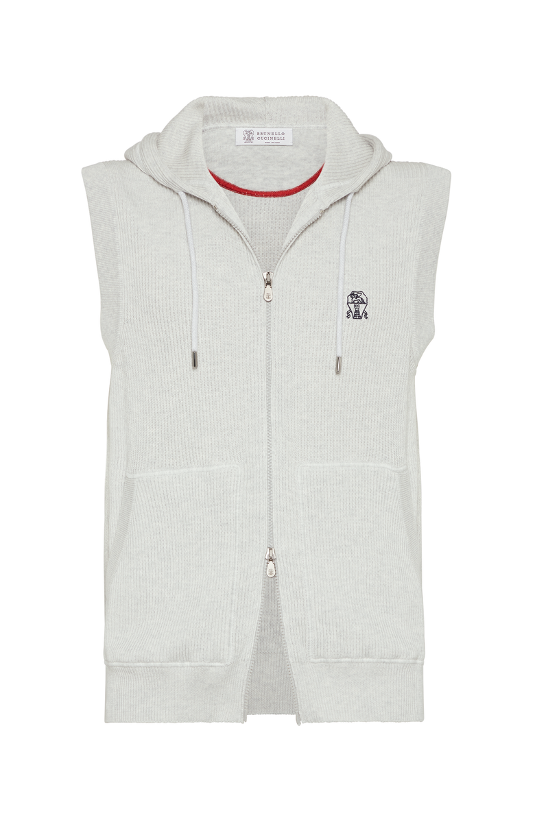 Brunello Cucinelli Cotton knit vest, Main, color, 