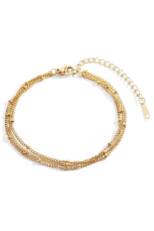 Mint & Lily Triple Layer Satellite Chain Bracelet In Silver
