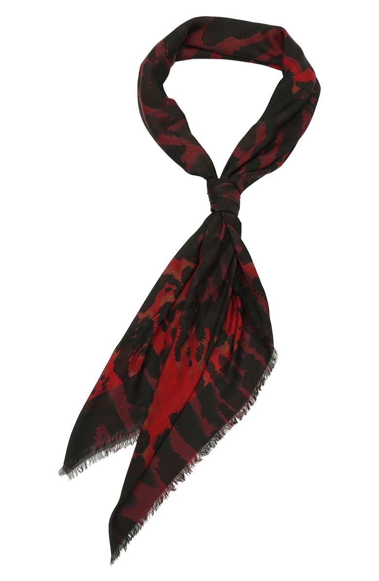AllSaints Teresa Siren Silk Square Scarf, Alternate, color, 