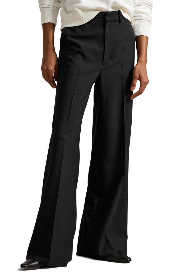 Beaton Stretch Wool Trousers, Main, color, BLACK