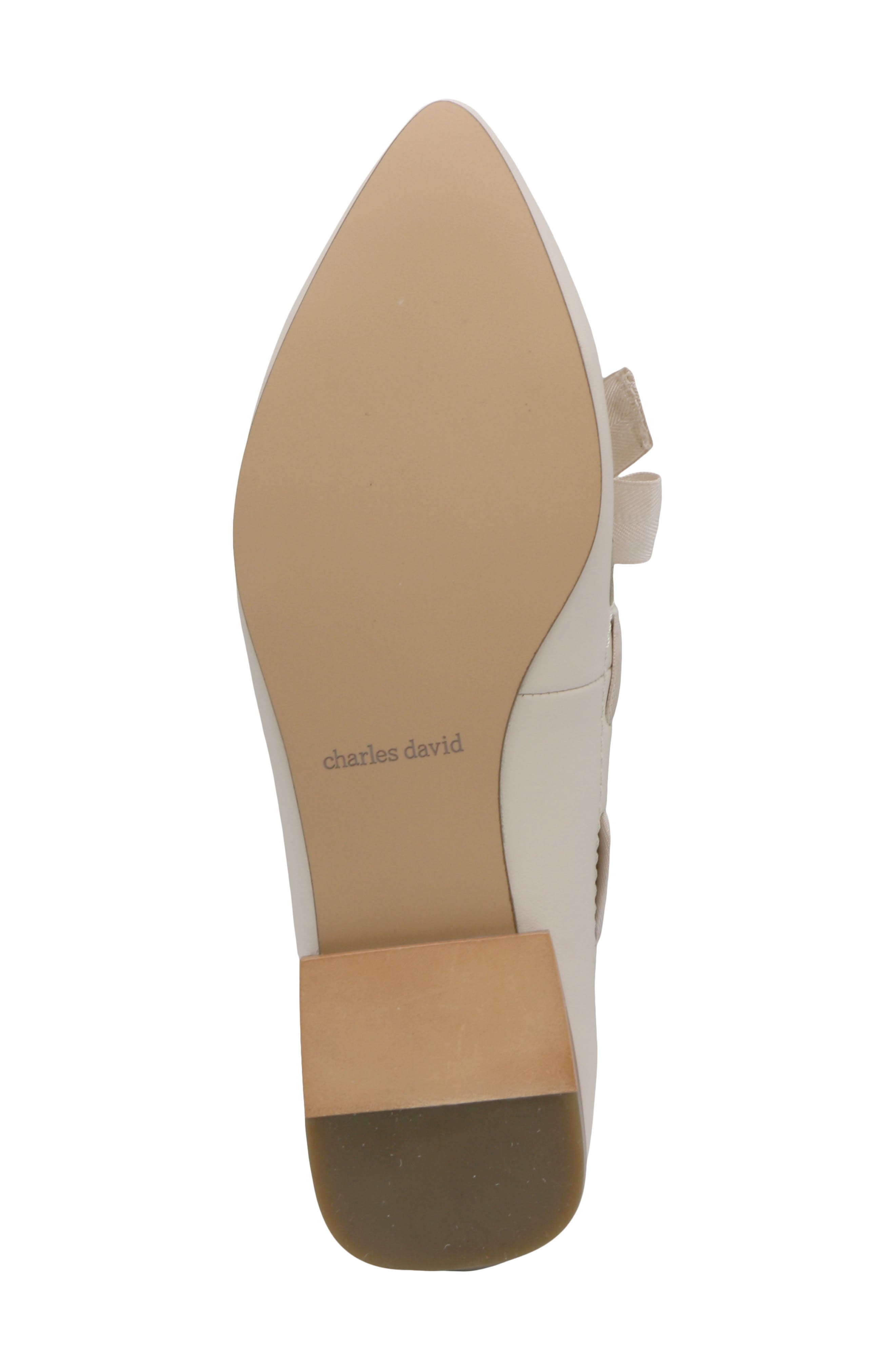 Charles David Izzi Pointed Toe Flat, Alternate, color, Ivory