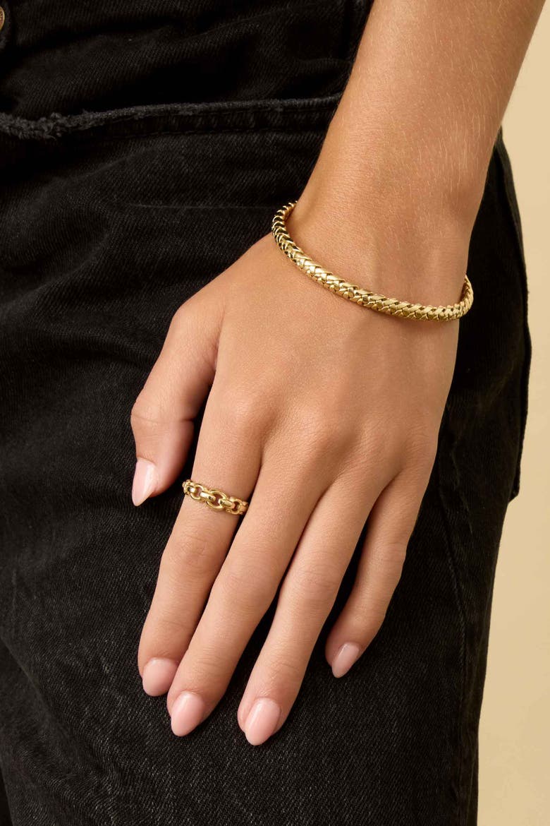 14K Yellow Gold Penthouse Ring, Alternate, color, Yellow Gold