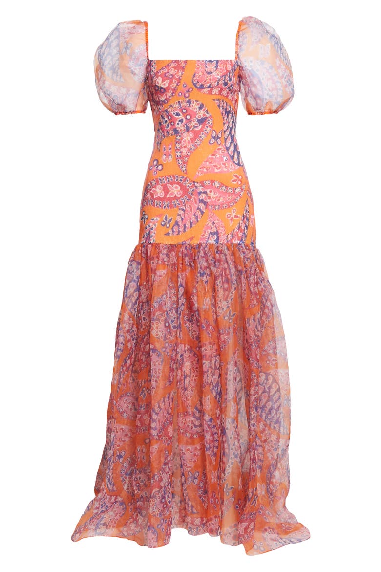 Wilde Sequin Butterfly Paisley Print Maxi Dress, Alternate, color, MONARCH PAISLEY