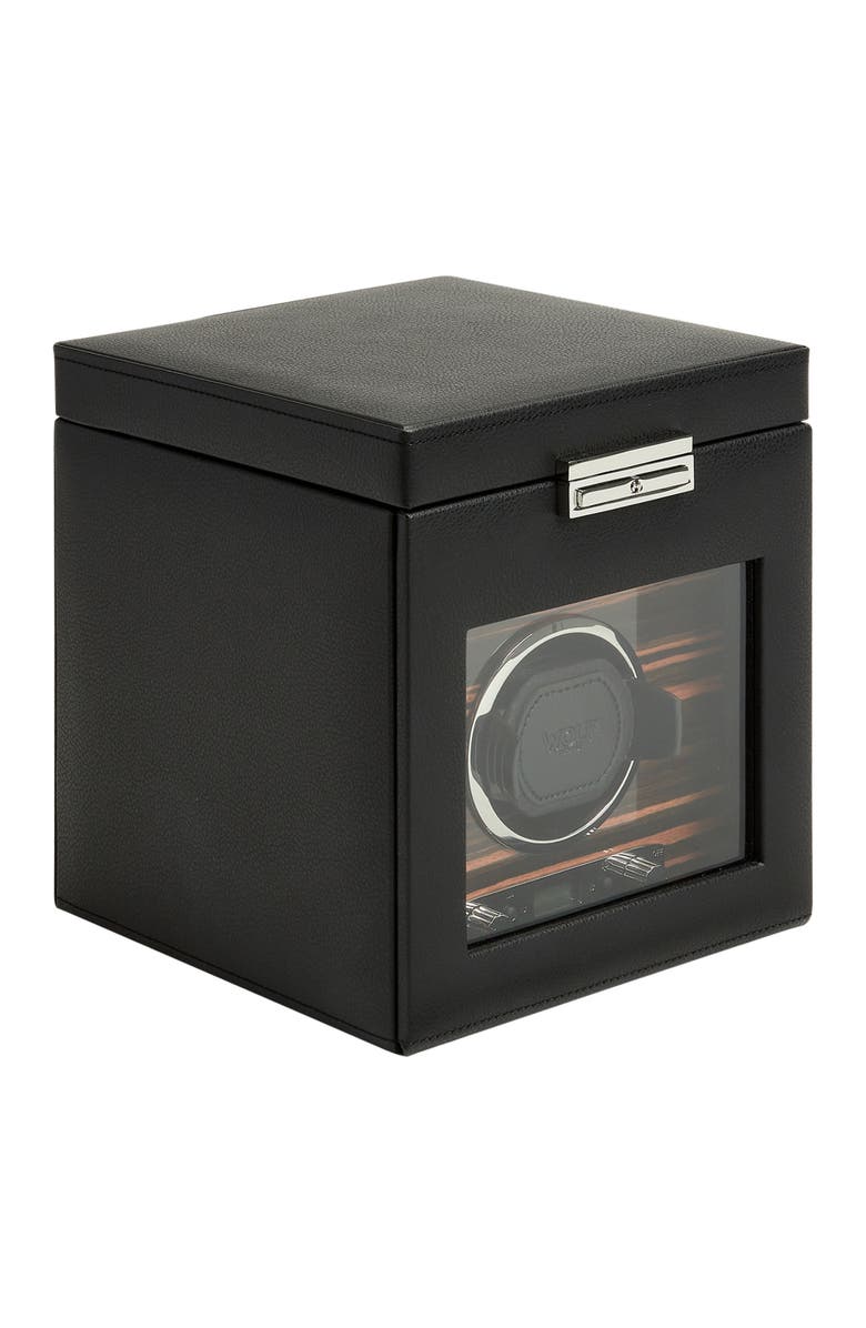 WOLF Roadster Single Watch Winder with Storage, Alternate, color, Black
