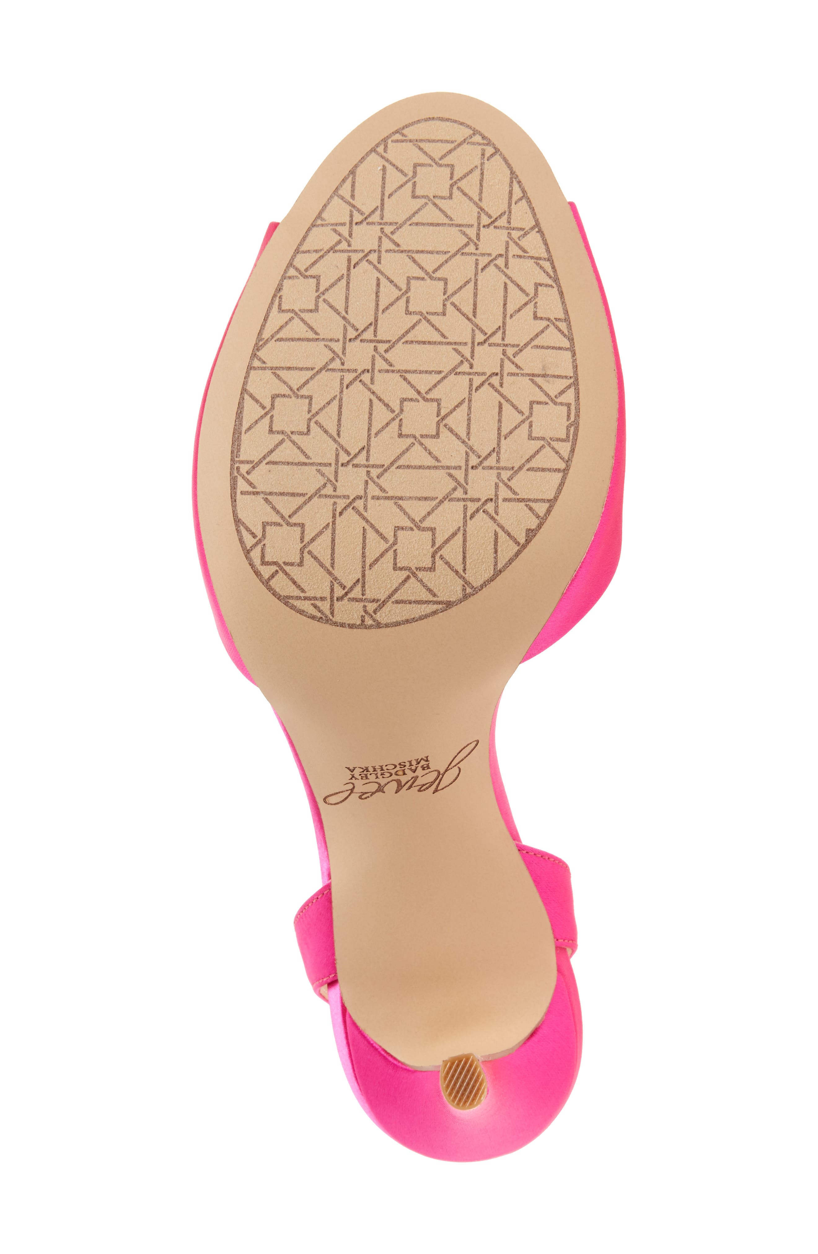 Hayden Embellished Ankle Strap Sandal, Alternate, color, HOT PINK SATIN