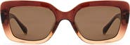 Fossil 52mm Gradient Rectangular Sunglasses