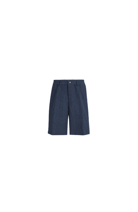 Délavé linen Bermuda shorts