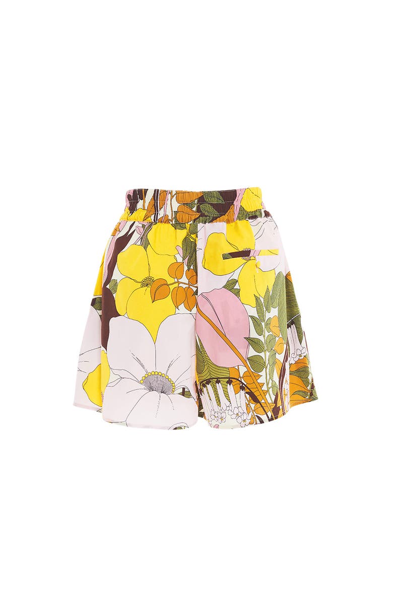 La DoubleJ Pull-Up Shorts Pineapple Sunflower White, Alternate, color,