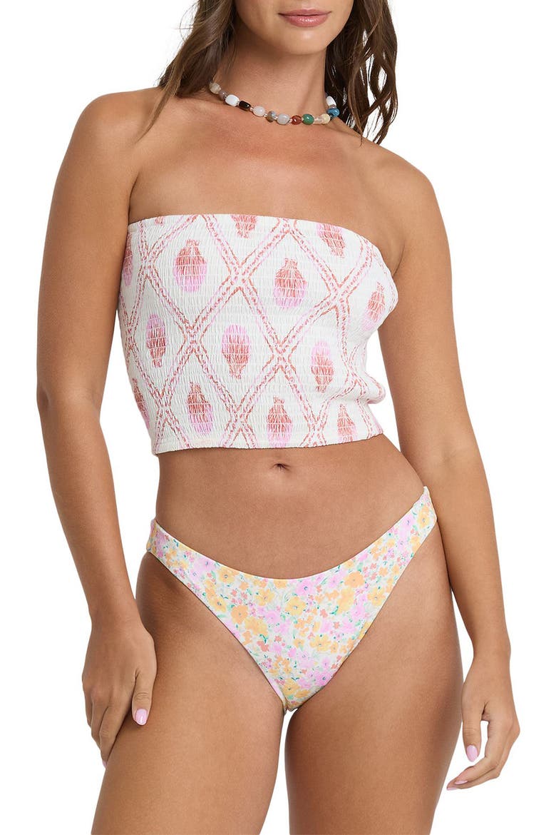 Simple Shell Smocked Tube Top, Main, color, SALT CRYSTAL