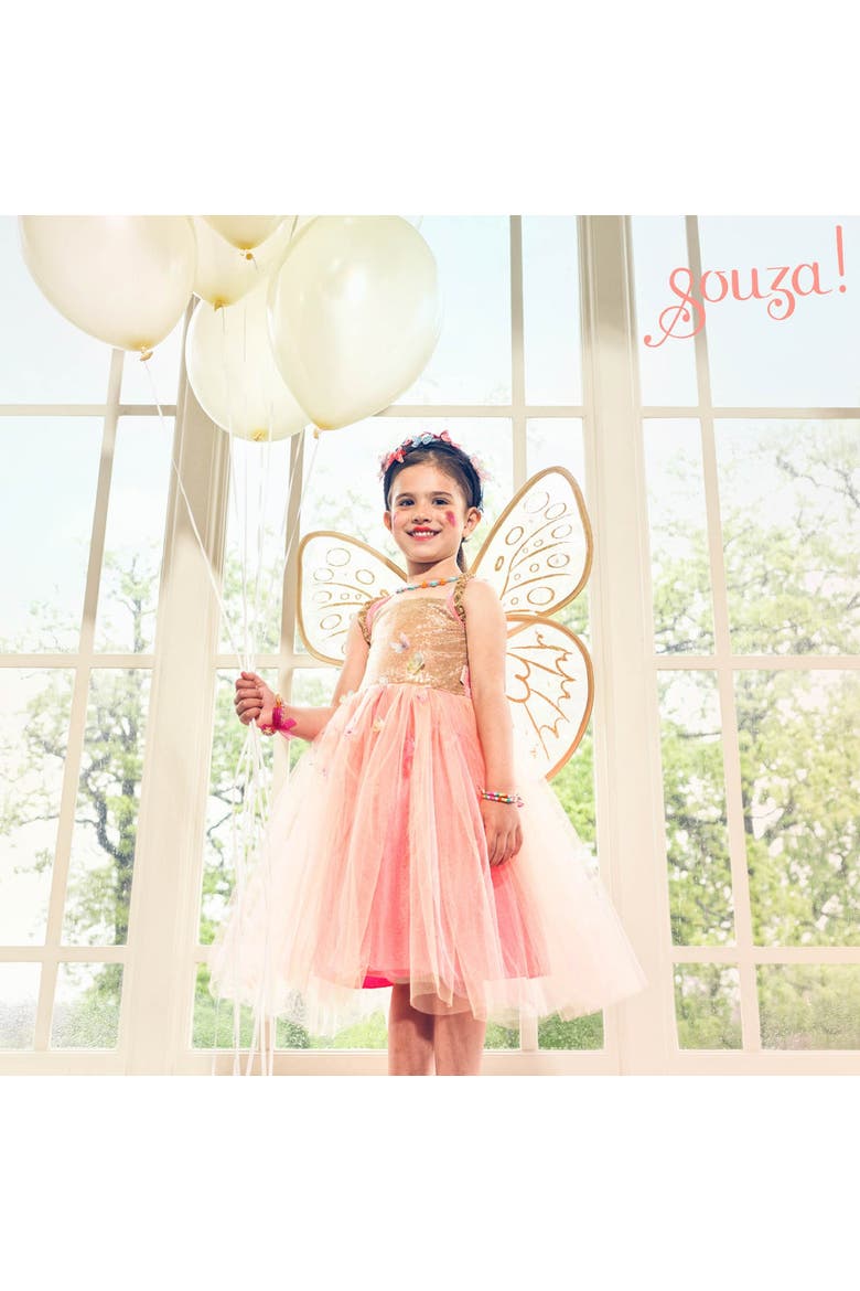 Joanna Fairy Costume, Dress and Wings Set, Alternate, color, Orange