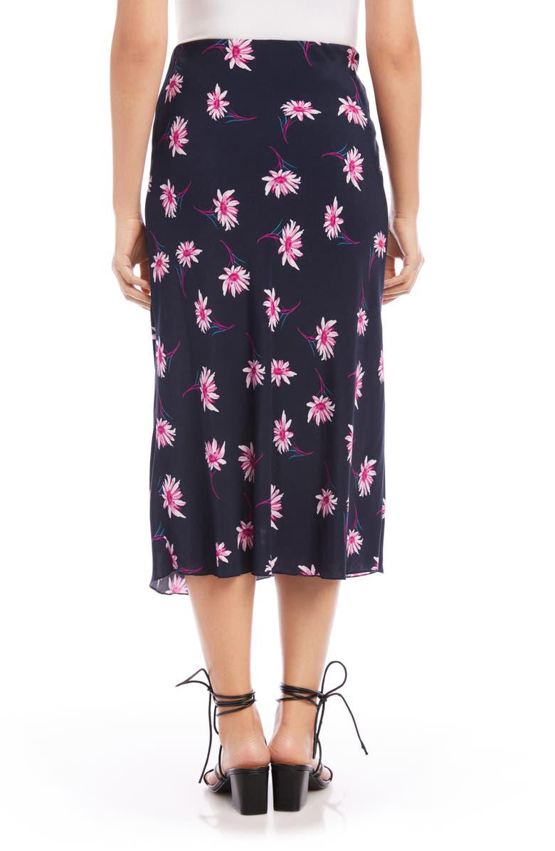 Karen Kane Daisy Print Bias Cut Midi Skirt, Alternate, color, 