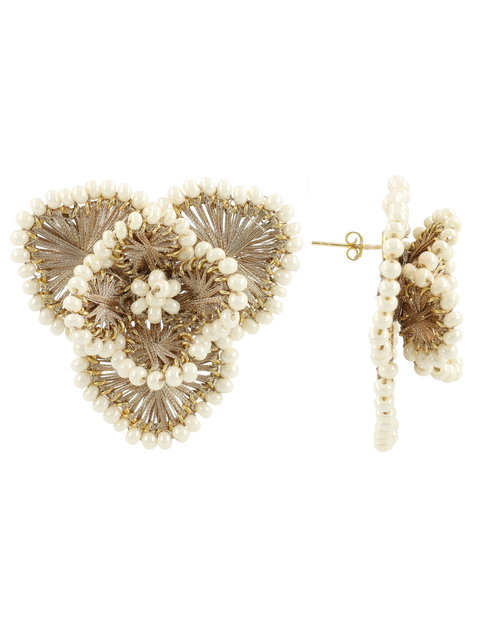 CE SI Flower Earring L - Champagne