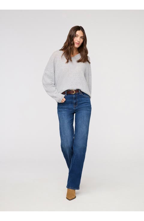 Performance Denim High Rise Straight