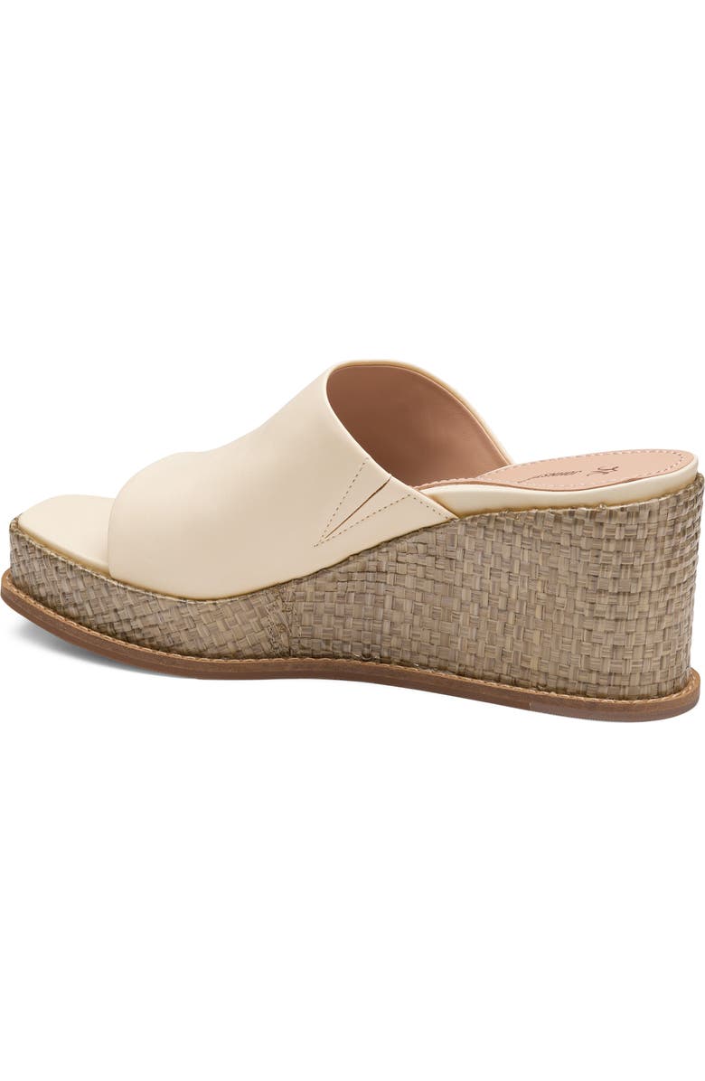 Johnston & Murphy Mallory Platform Wedge Slide Sandal, Alternate, color, Bone Nappa Leather