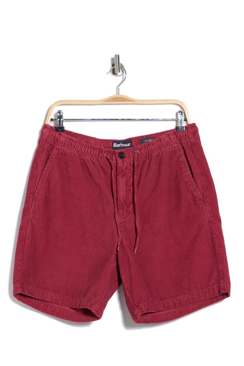 Washed Corduroy Relaxed Shorts, Alternate, color, WASHED RASPBERRY