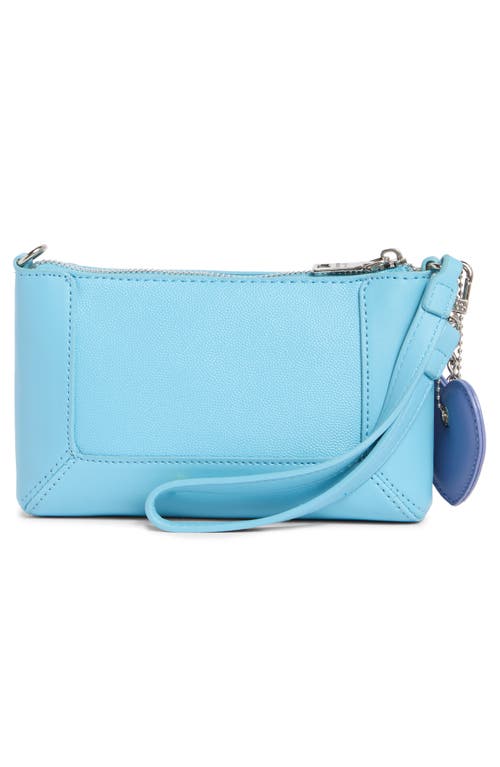 Steve Madden Zip Pouch Wristlet In Blue