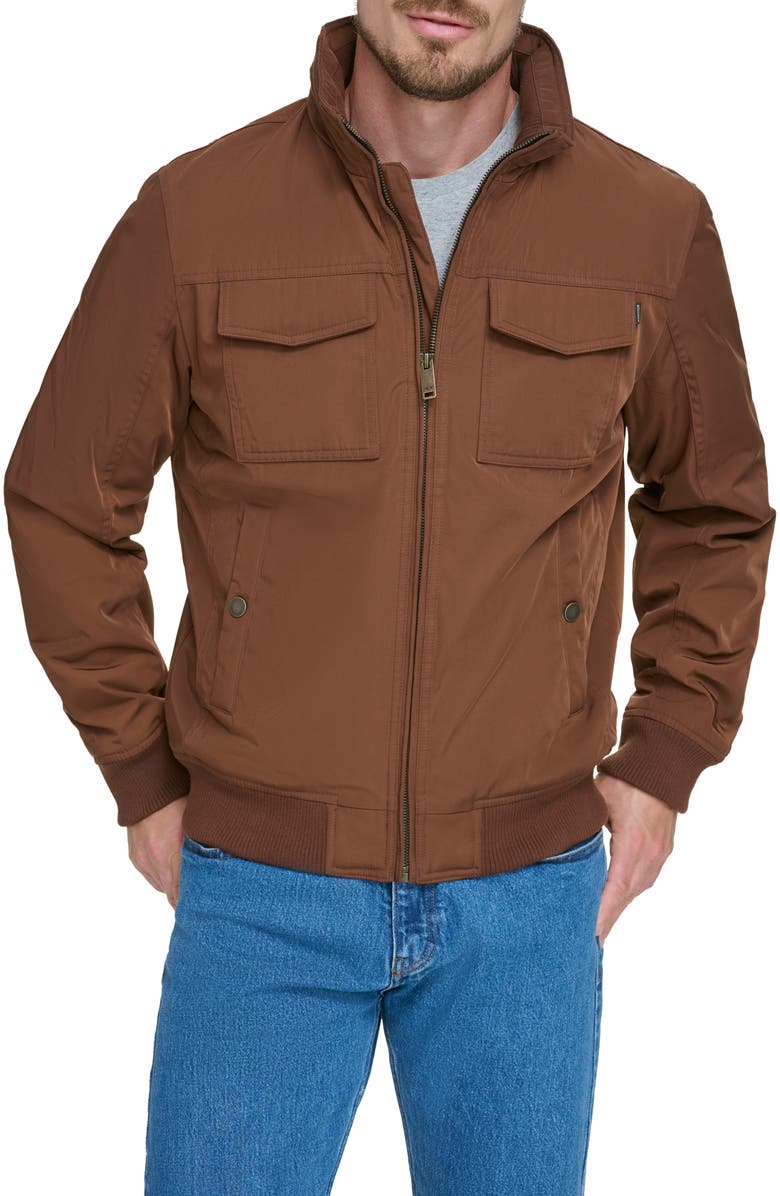 Dockers<sup>®</sup> Quilted Lined Flight Bomber Jacket, Alternate, color, Chocolate