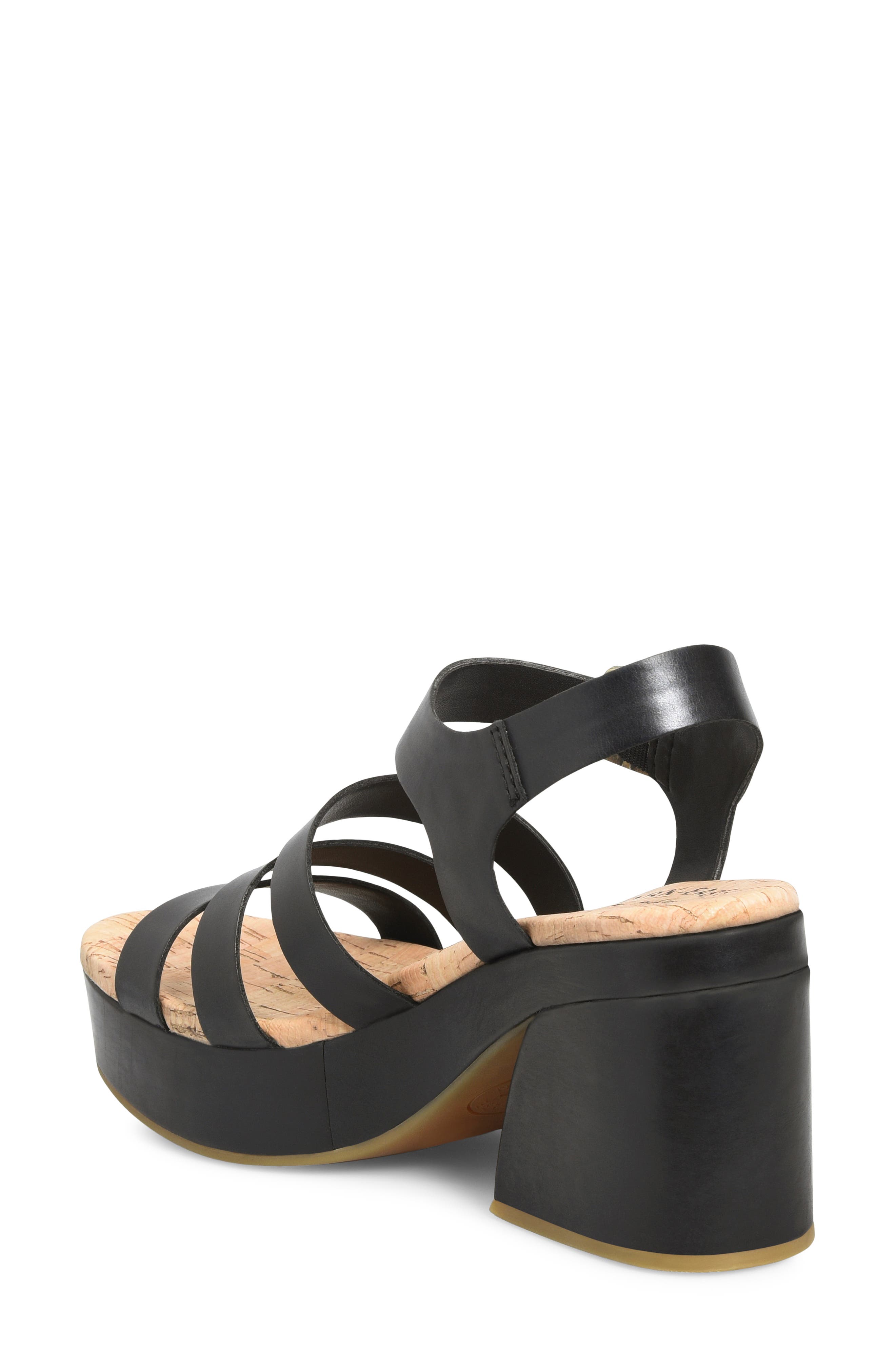 Kork-Ease<sup>®</sup> Pasha Ankle Strap Platform Sandal, Alternate, color, Black
