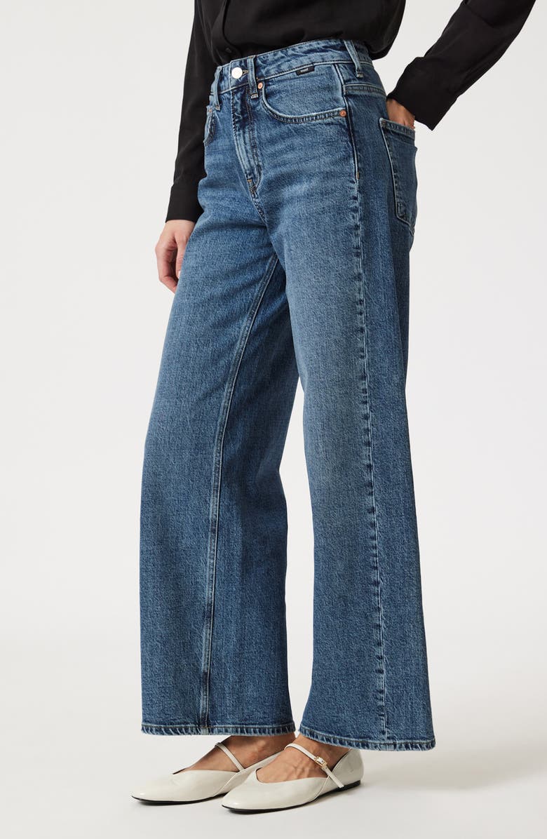Mavi Jeans Siena High Waist Wide Leg Jeans, Alternate, color, Dark Used Classic