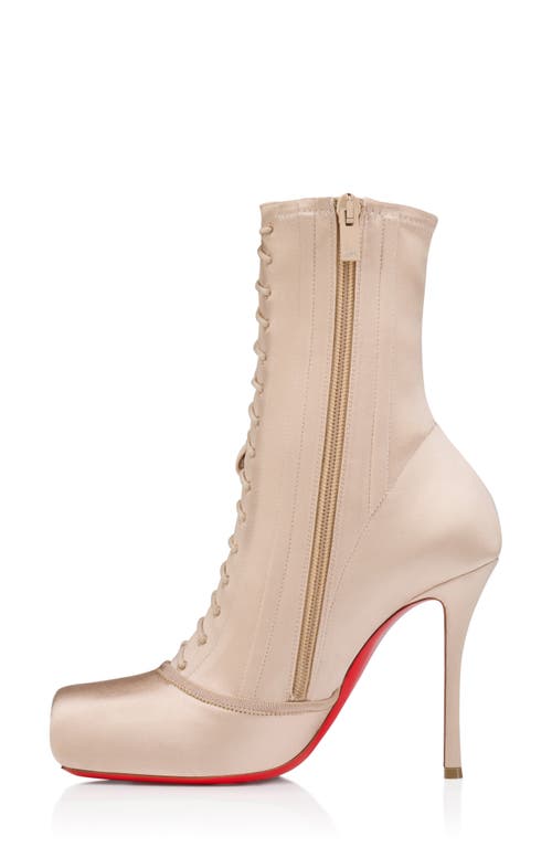 Christian Louboutin Cassia Pavlova Lace-up Bootie In Animal Print