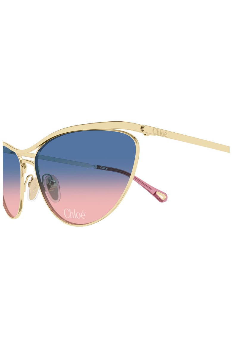 CH0386S Cat Eye Sunglasses, Alternate, color, GOLD/ BLUE PINK