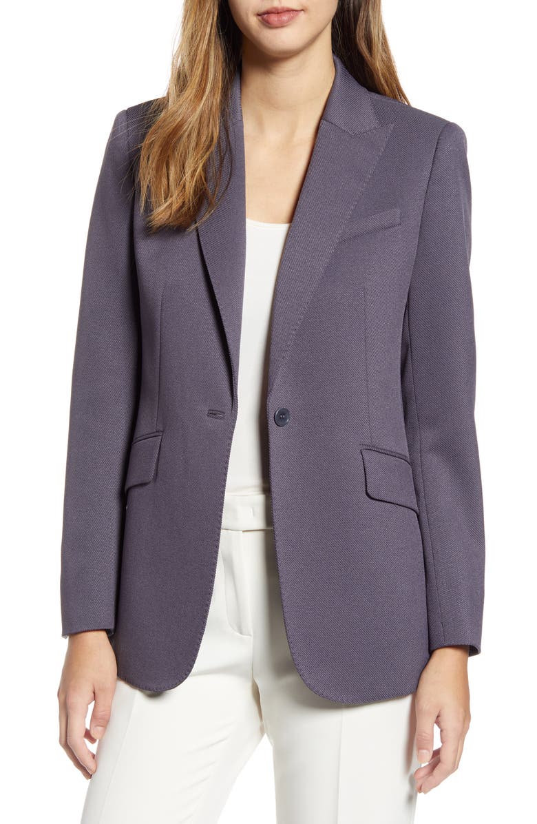 Anne Klein Peak Lapel Blazer, Main, color, 