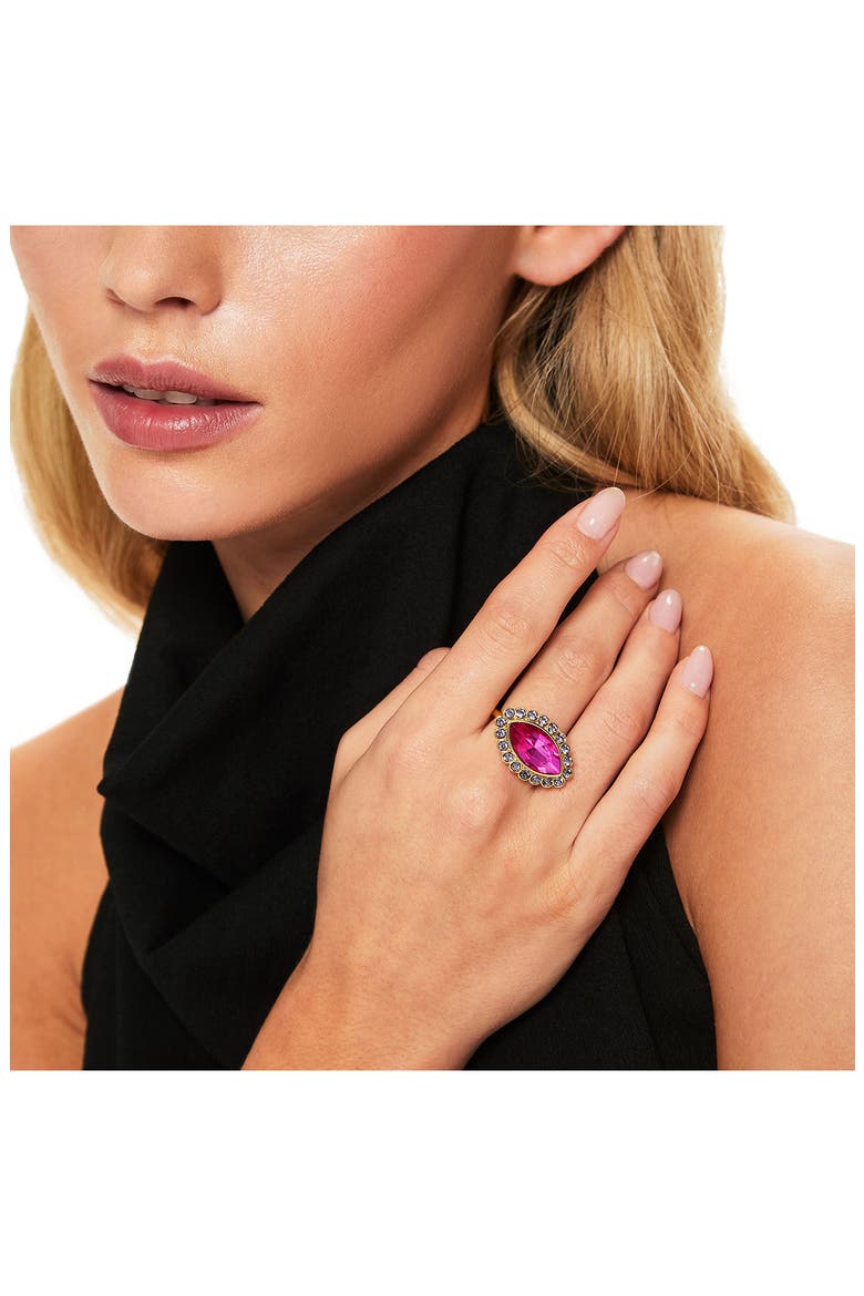 Marquise Stone Cocktail Ring, Alternate, color, FUCHSIA
