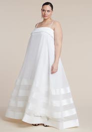 ELOQUII Dramatic Organza Trapeze Gown