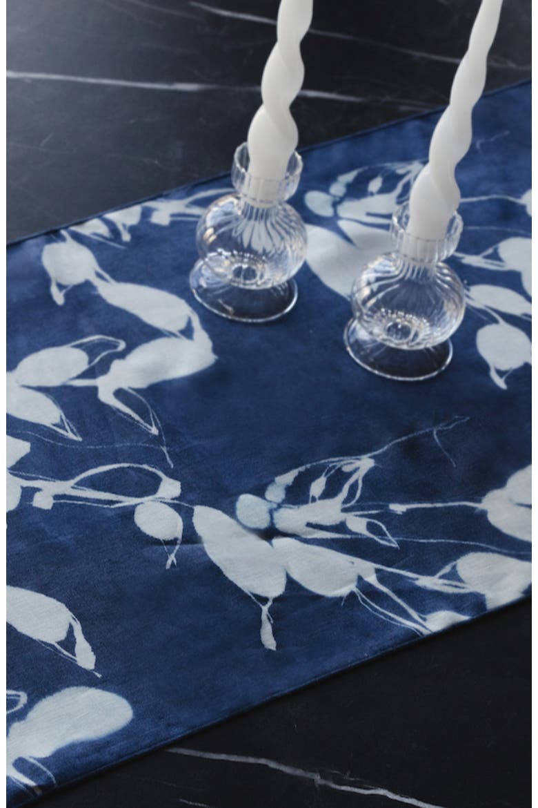 Porto Print Denim Runner, Alternate, color, Indigo