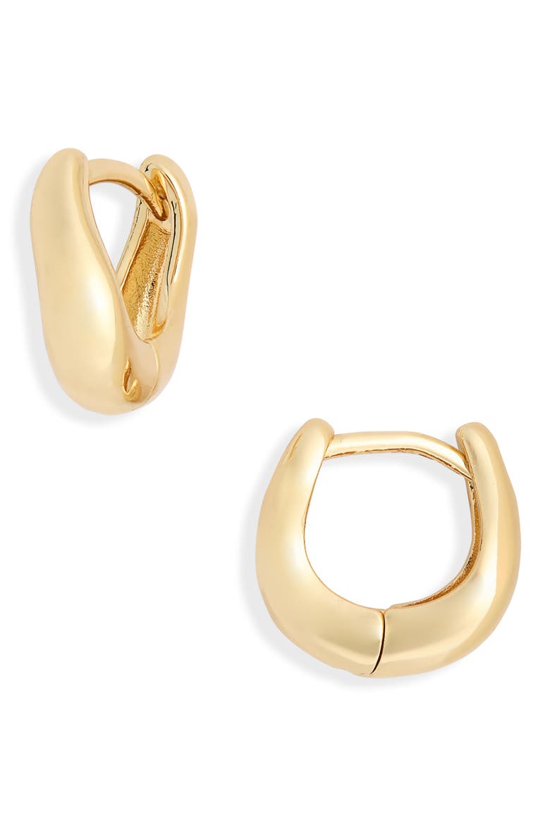 Demi Fine Molten Huggie Hoop Earrings, Main, color, GOLD