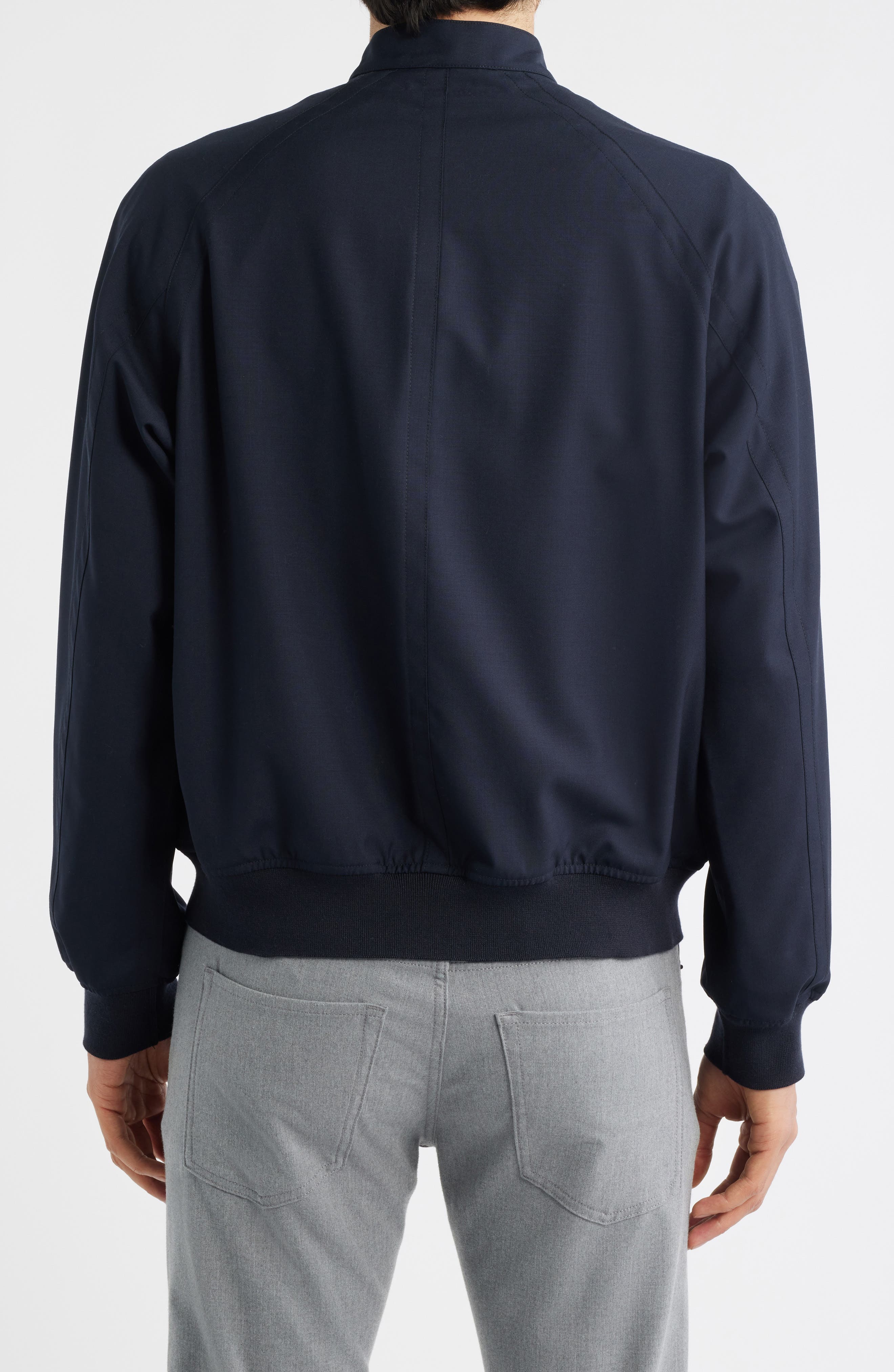 Virgin Wool Zip Bomber Jacket - image 4