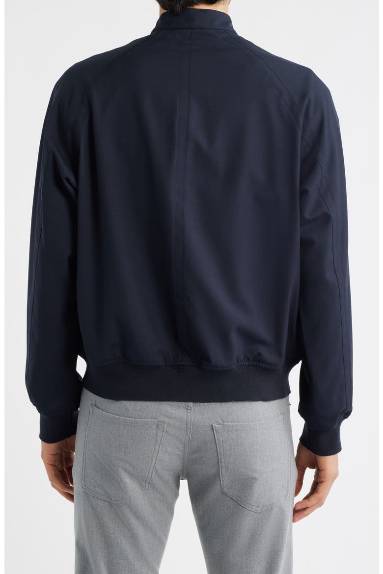 Virgin Wool Zip Bomber Jacket, Alternate, color, SOLID BLUE NAVY