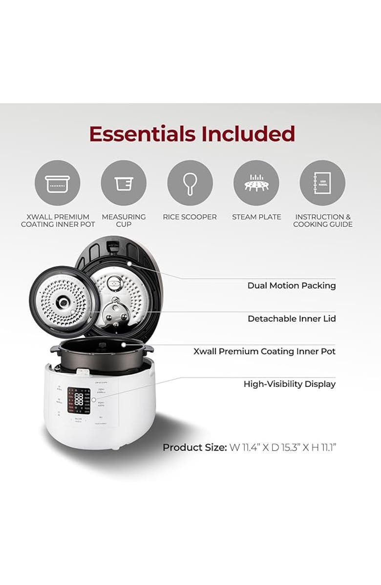 Cuckoo 10-Cup (Uncooked) / 20-Cup (Cooked) Twin Pressure Rice Cooker, Alternate, color, White