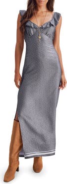 Splendid Baylee Ruffle Empire Waist Maxi Dress