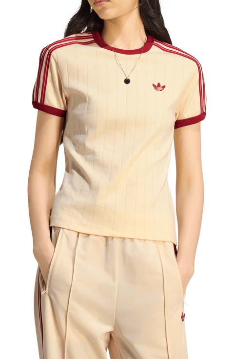 Pinstripe Slim Cotton T-Shirt