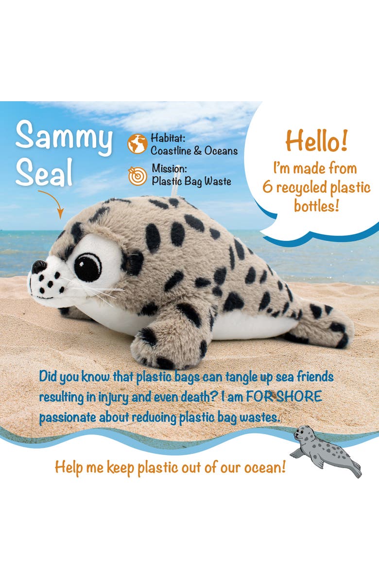 Shore Buddies Sammy The Seal 12" Stuffed Plush Toy w/ Animal Sounds, Alternate, color, Multicolored