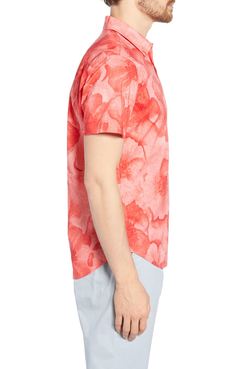 Bonobos Riviera Slim Fit Floral Print Cotton Sport Shirt, Alternate, color, 