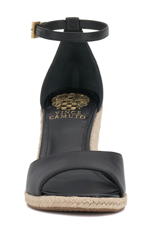 Vince Camuto Felyn Espadrille Wedge Sandal In Black/black