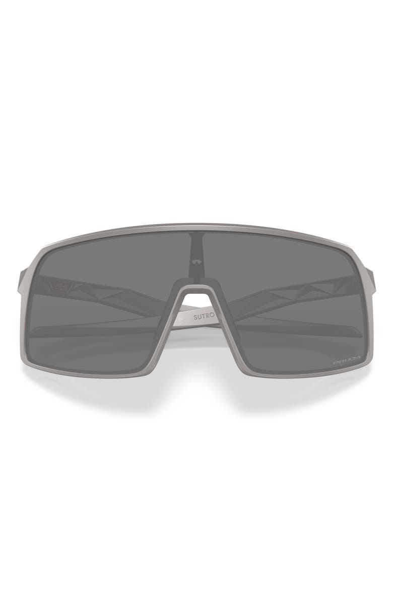 Oakley Sutro 37mm Rectangle Shield Sunglasses, Alternate, color, Titanium / Prizm Black
