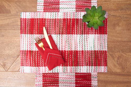 C & F Home C&f Home Christmas Woven Mélange Placemat Set Of 6, 14" X 20" In Brown