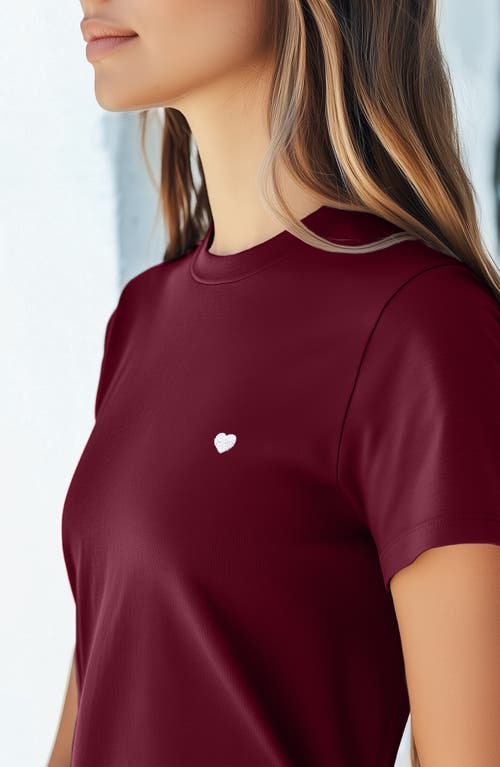 Dalix Womens Lil Heart Jersey Relaxed Tee