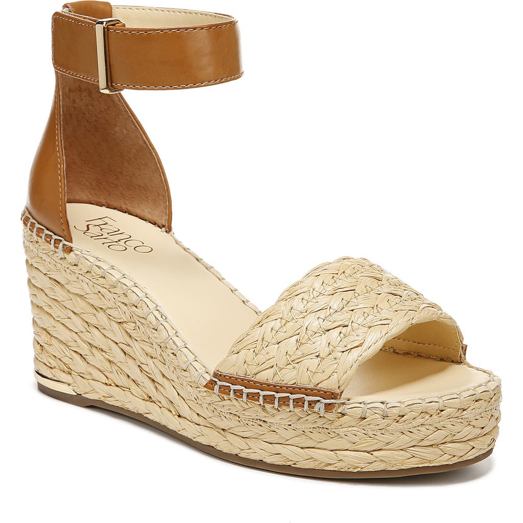 Franco Sarto Clemens Espadrille Platform Wedge Sandal In Natural