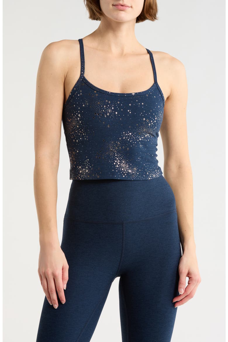 Softshine Slim Racerback Crop Camisole, Main, color, NAVY LUCKY STAR