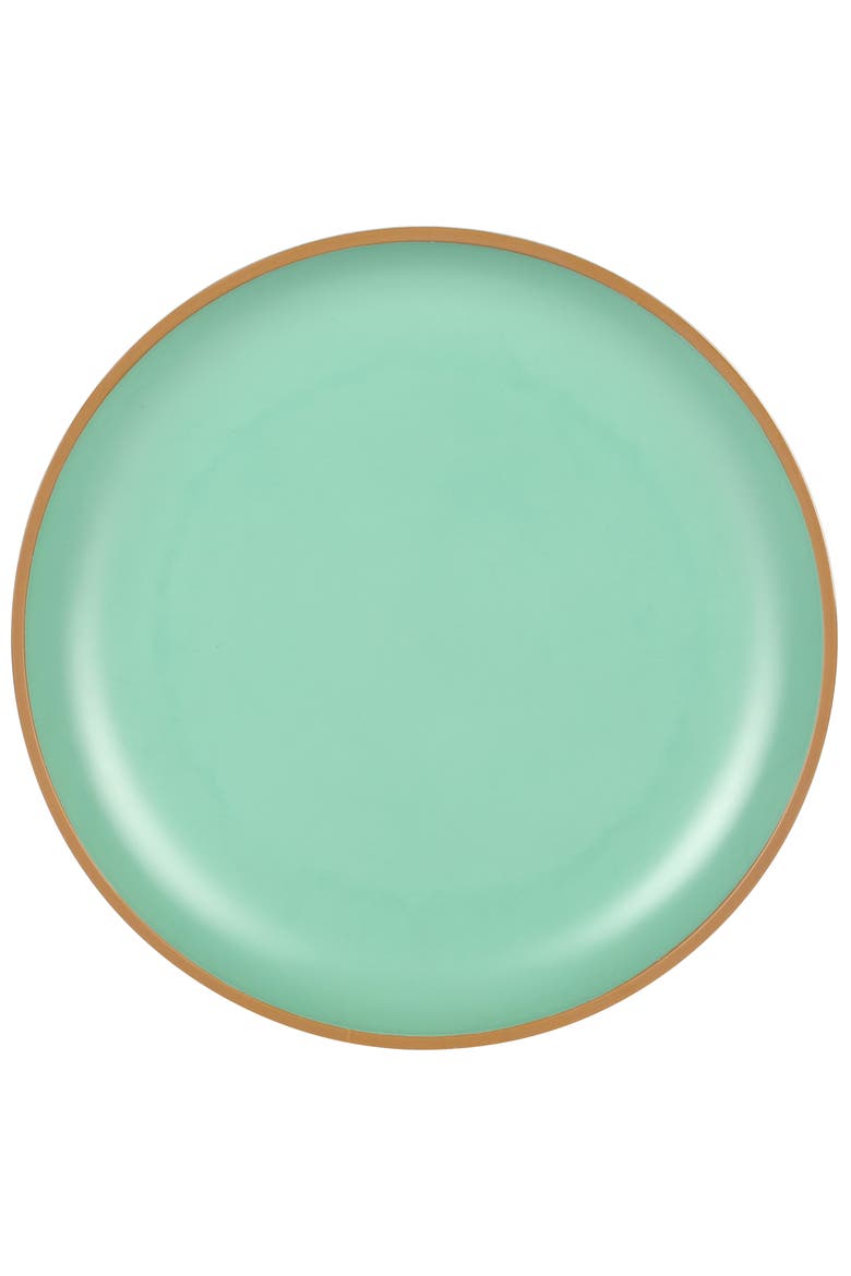 Rockabye 12 Piece Double Bowl Melamine Dinnerware Set, Alternate, color, Green