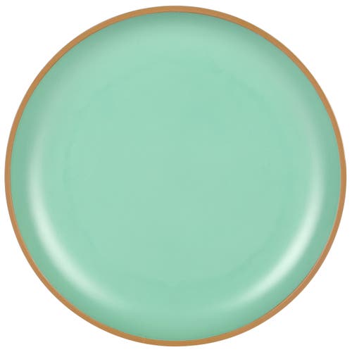 Gibson Home Rockabye 12 Piece Double Bowl Melamine Dinnerware Set In Green