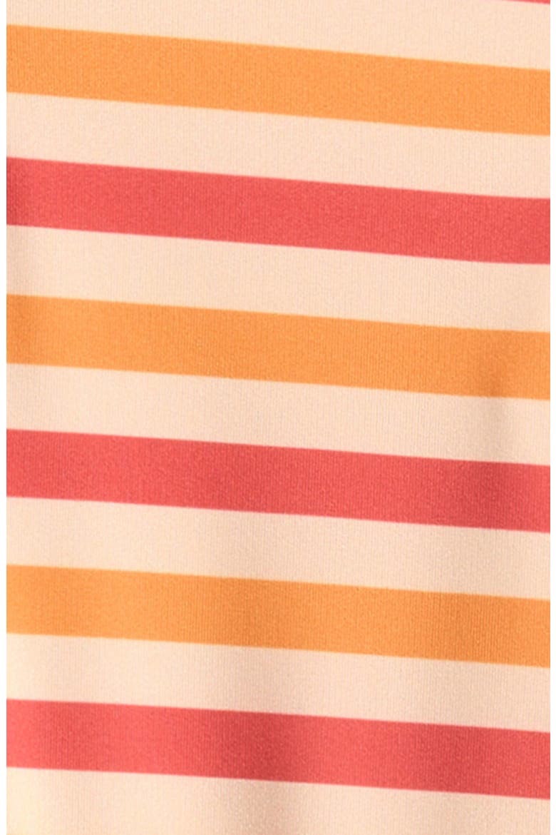 Kids' Stripe Sorbet UPF 50+ One-Piece Rashguard Swimsuit, Alternate, color, ORANGE MULTI