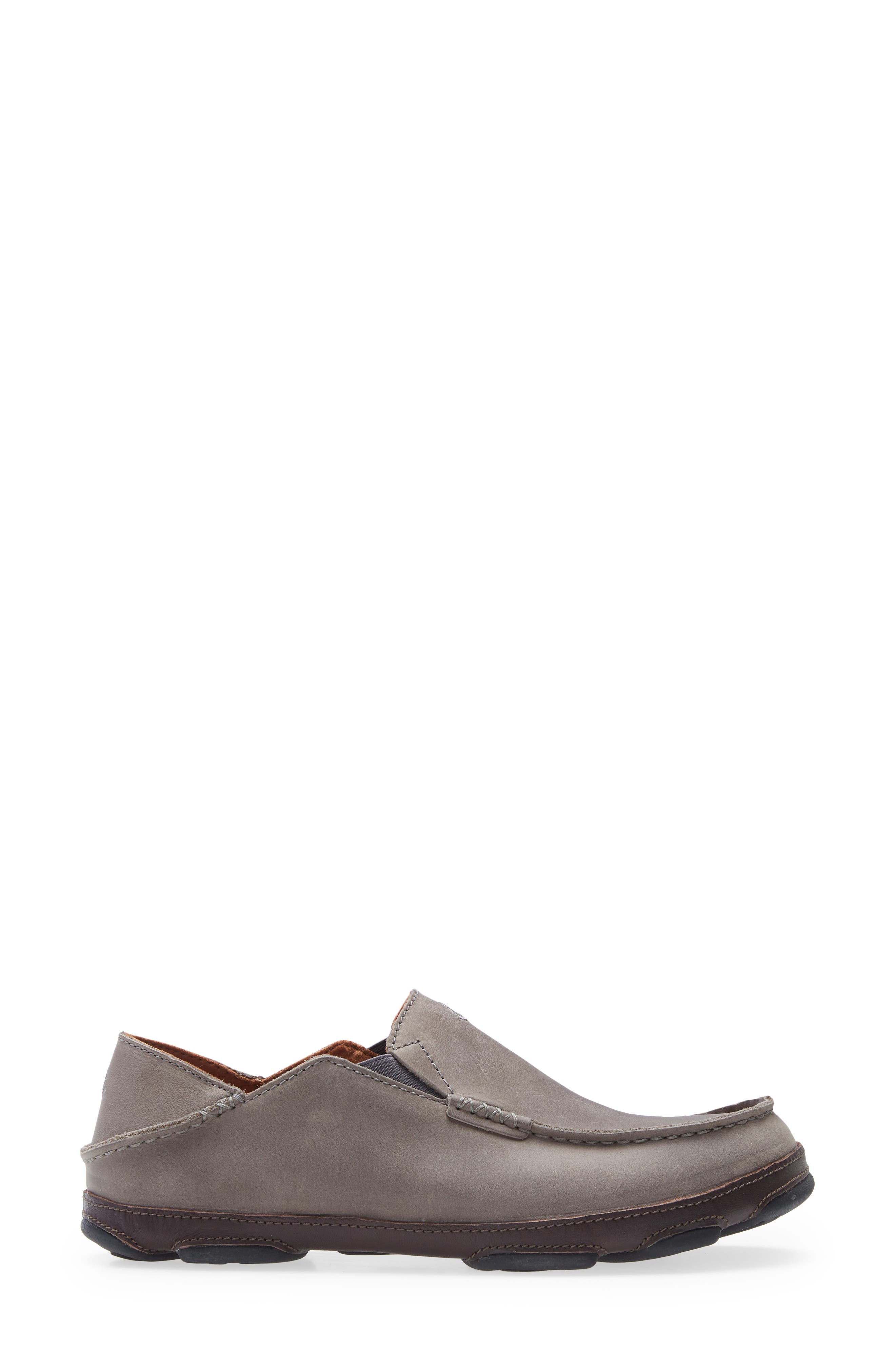 OluKai Moloa Slip-On, Alternate, color, Ash/ Dk Wood