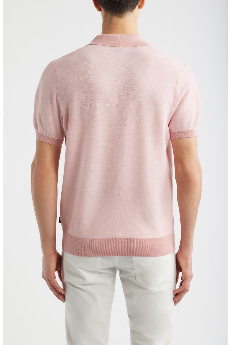 H-Narciso Stripe Johnny Collar Polo, Alternate, color, LIGHT/ PASTEL PINK