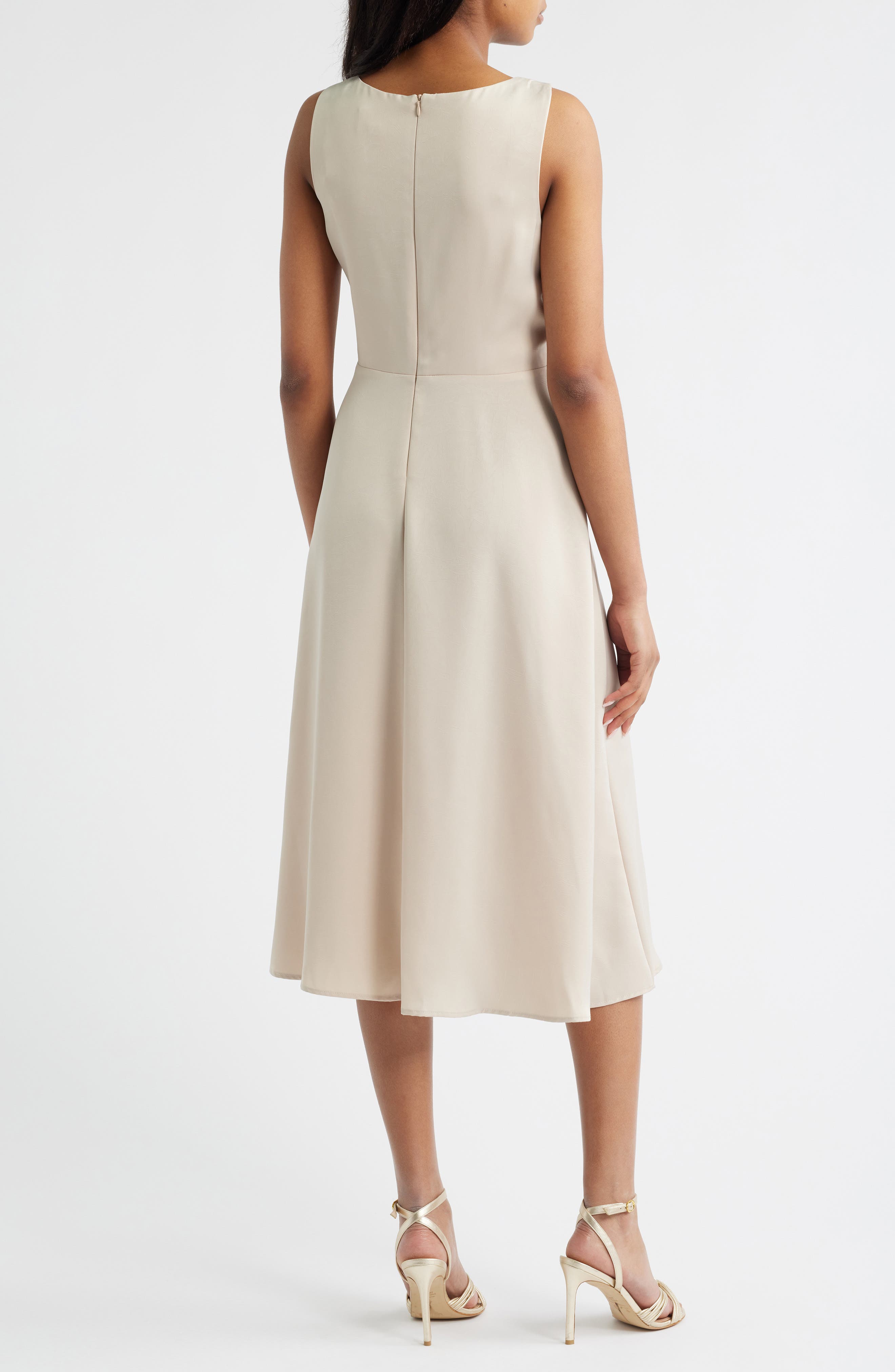 Sleeveless Satin Midi Dress - image 2